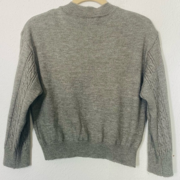 Y2K Ugly Christmas Tree Sweater Wm Lg Wool Comfycozy Pullover Cable Knit Sleeves - Picture 8 of 8